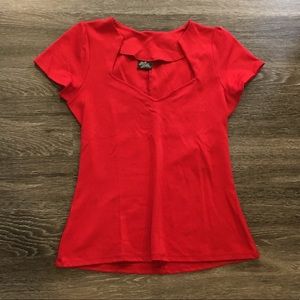 Red rock steady Pin-up top size L